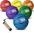 6 Pcs Rubber Basketballs Official Size