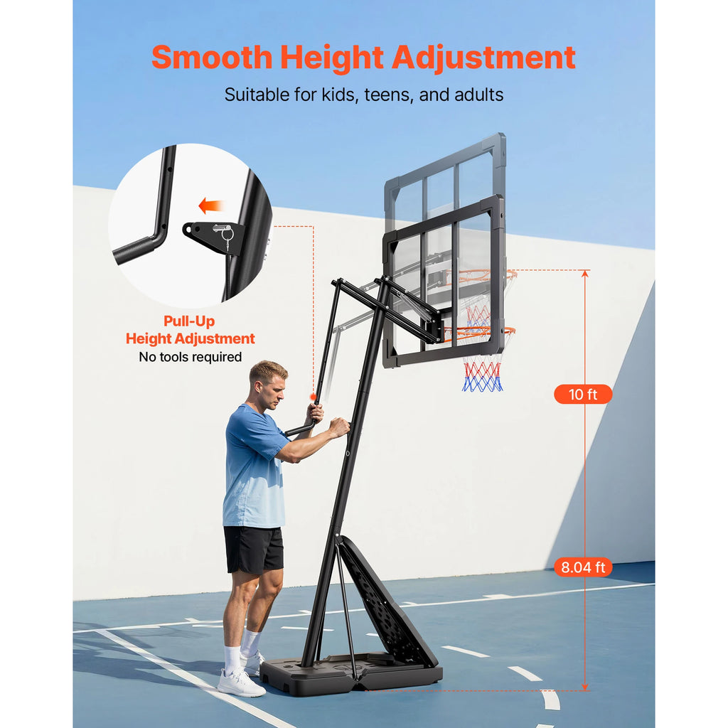 Portable Basketball Stand with Hoop & Backboard
