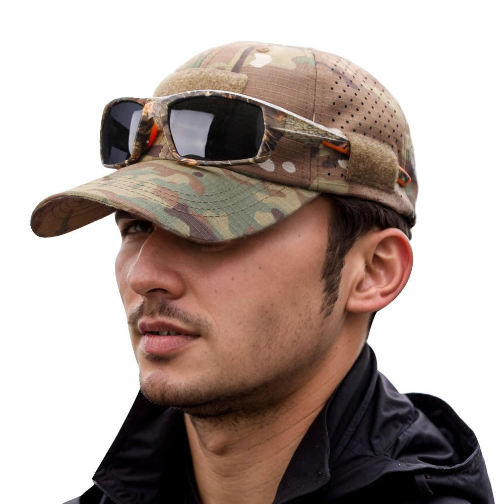 Men Camouflage Hunting Cap Breathable Sunscreen