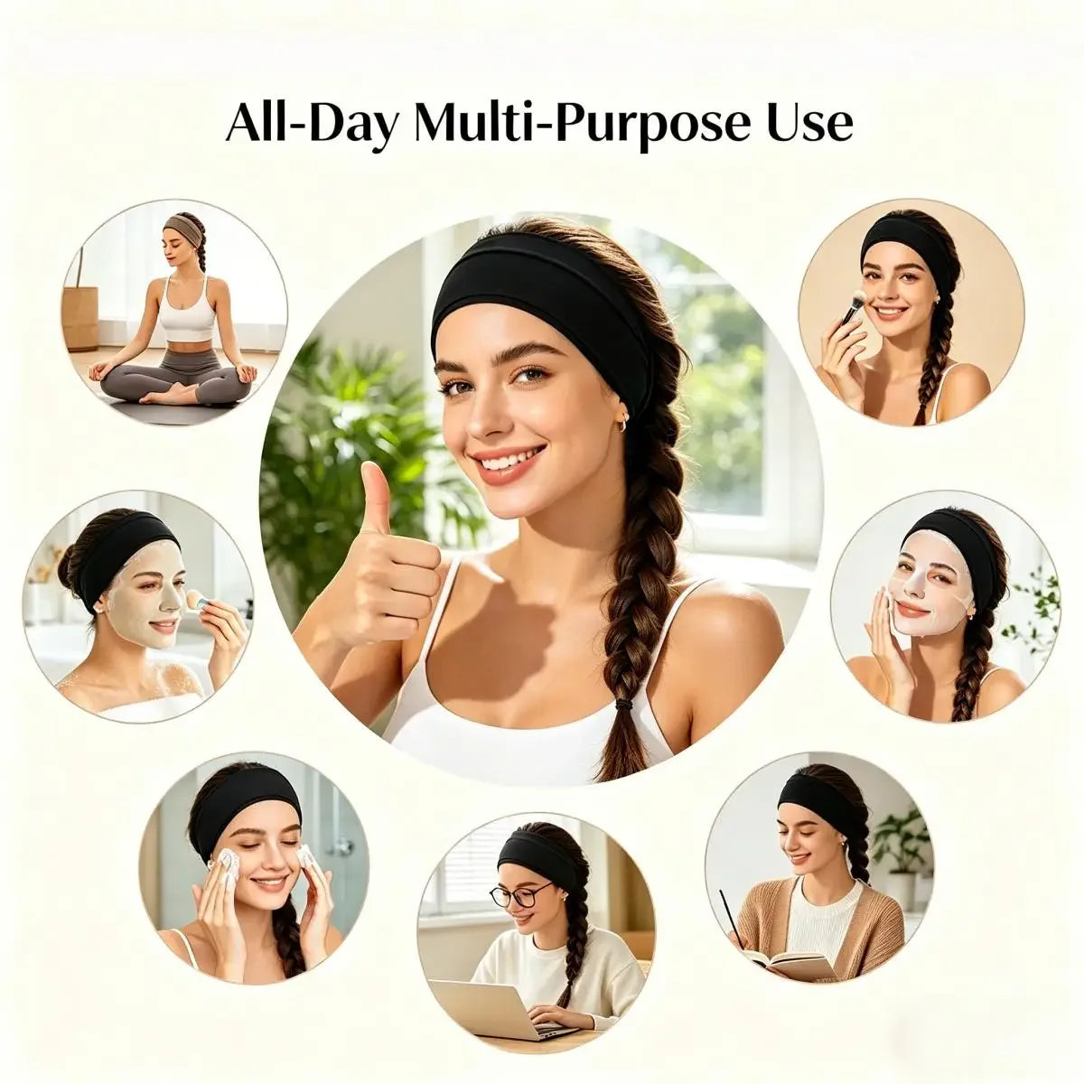 12Pcs/Set Women Elastic Sports Headbands
