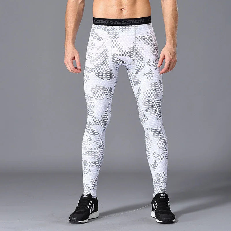 Men Camouflage Compression  Sports Leggings
