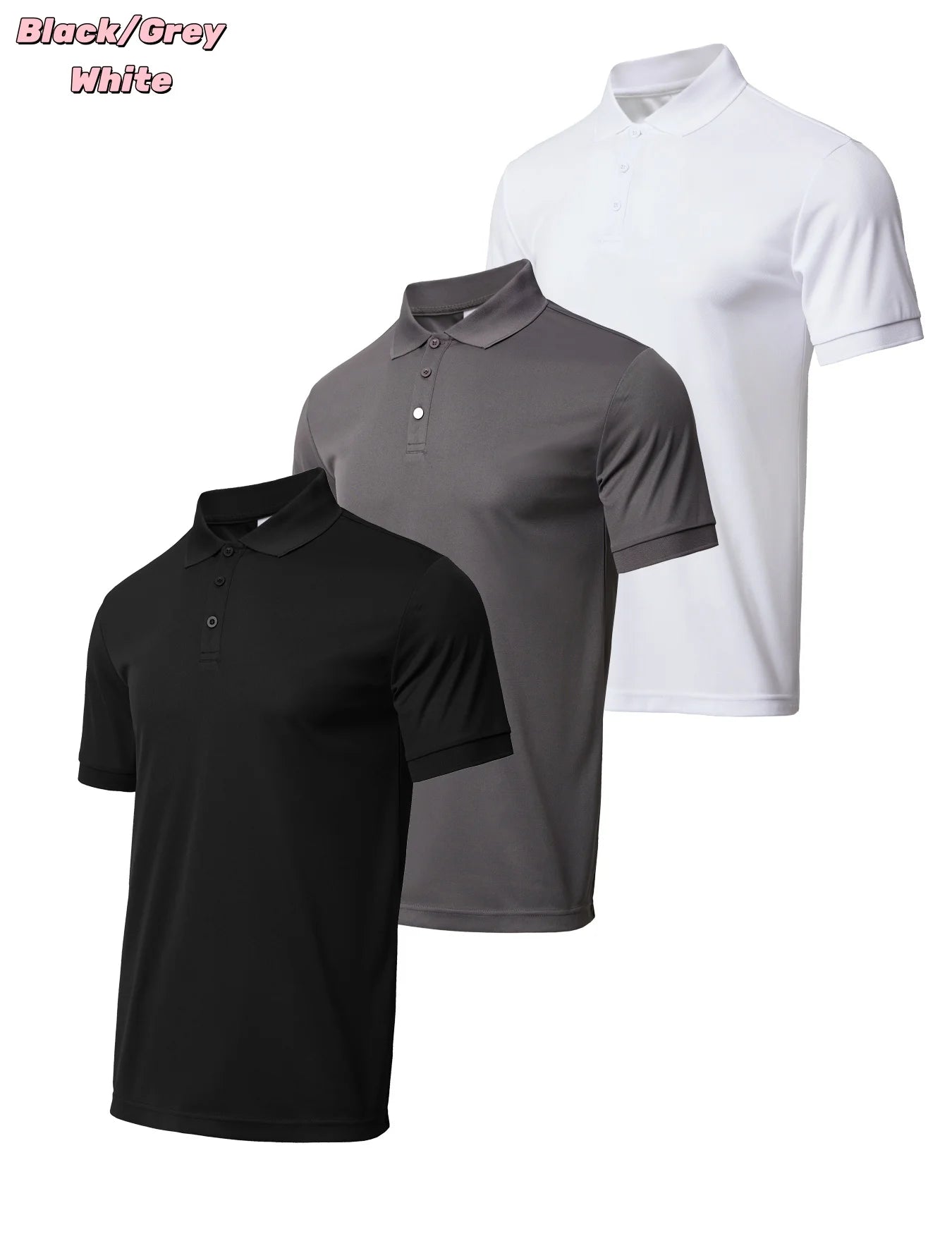 3 Pack Men's Golf Performance Shirt