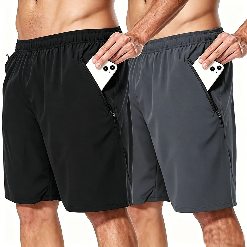2 Pack Mens Basketball Quick Dry Shorts