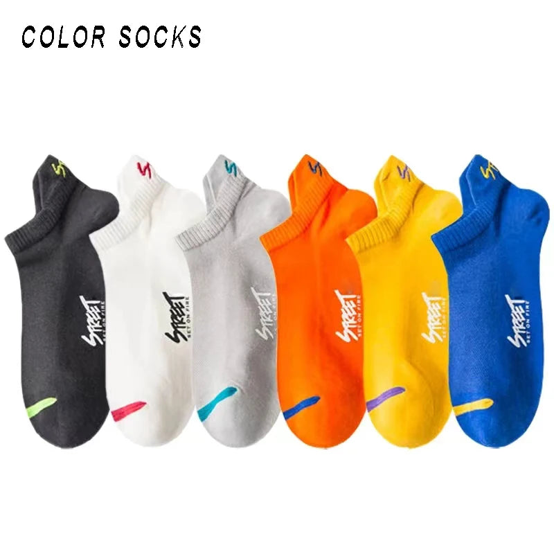 5/10Pairs Summer Socks Bright Color  unisex