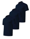 3 Pack Solid Color Men's Golf Performance Shirt