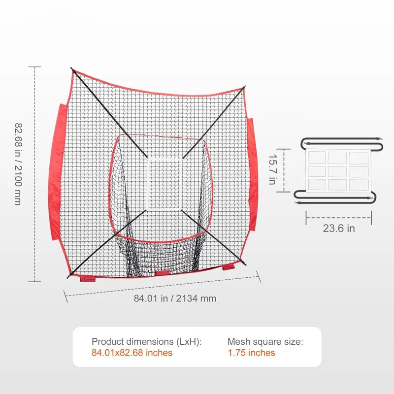 7x7 ft Portable Baseball Softball Practice