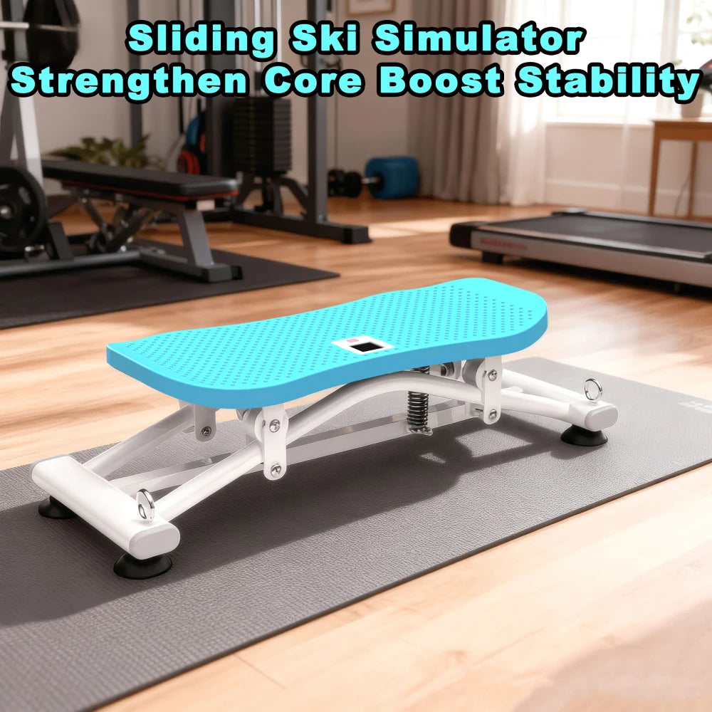 Sliding Ski Simulator with Resistance Bands
