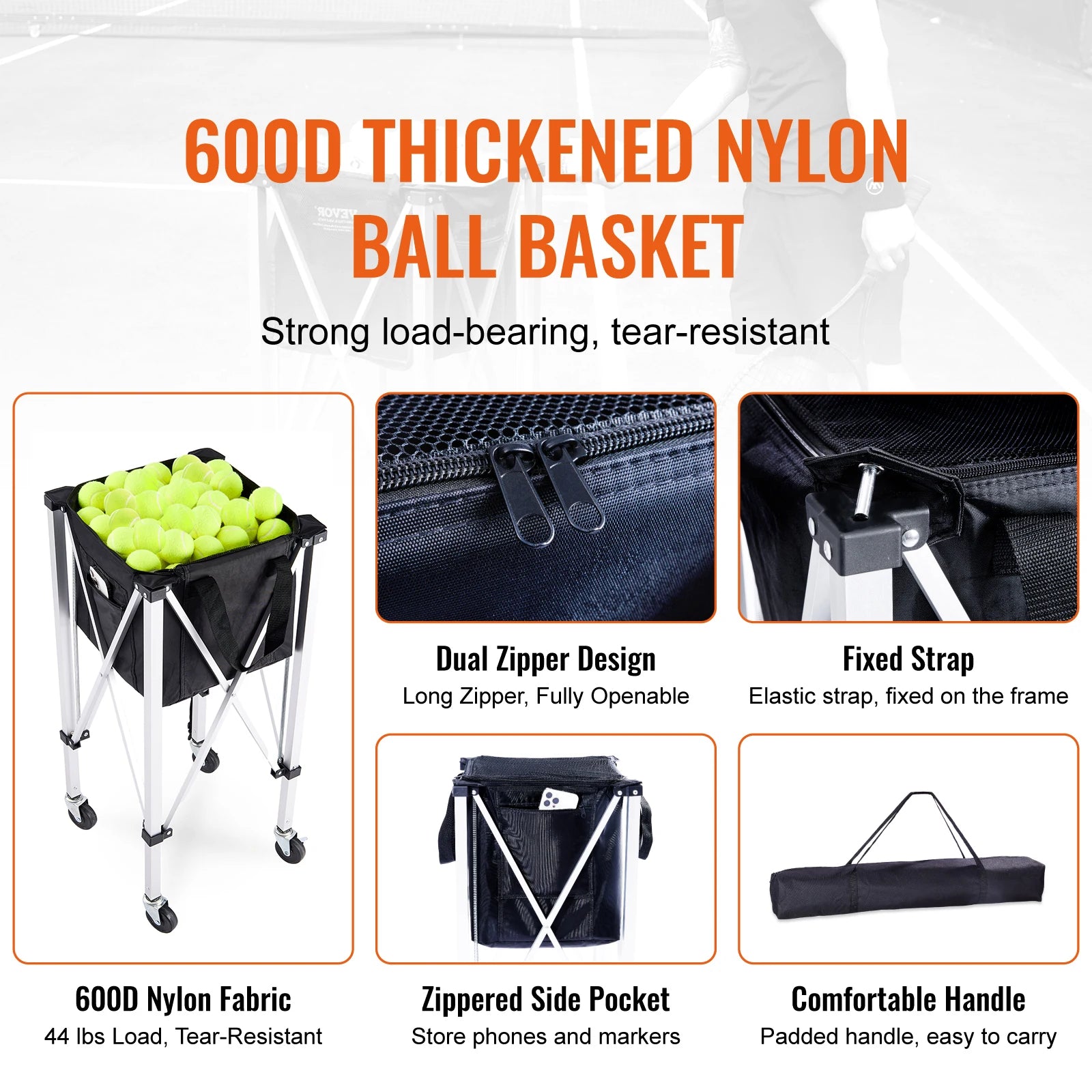 150/180 Tennis Balls Holder Basket