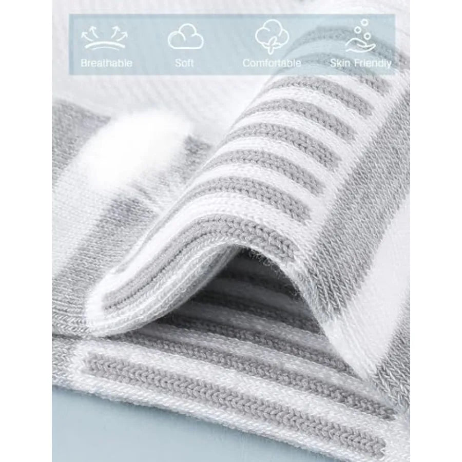 6 Pairs Athletic Calf Socks