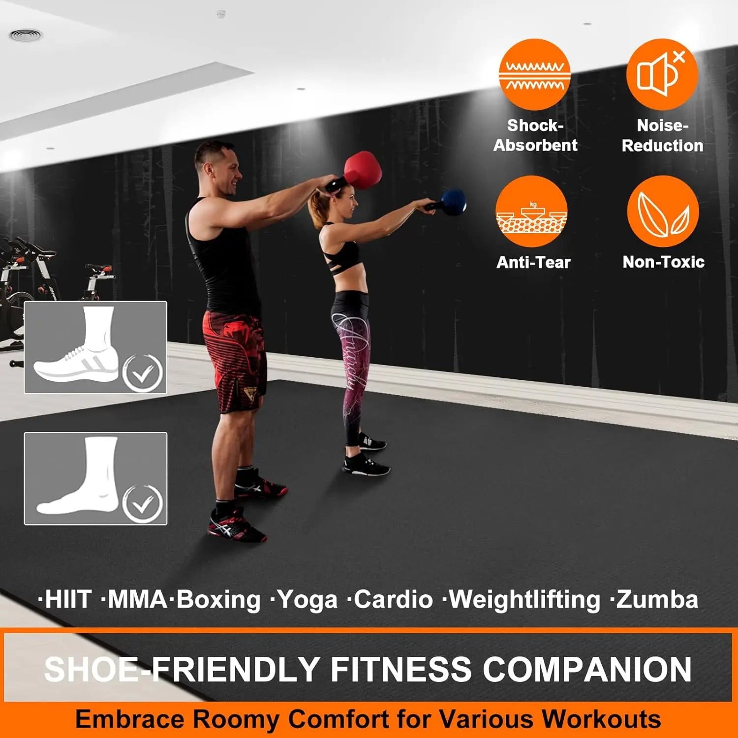 Extra-Large 8'x5' Home Gym Mat