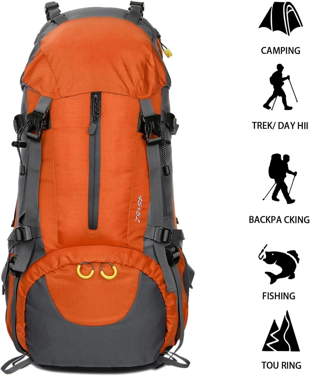 50L Expandable Hiking Backpack