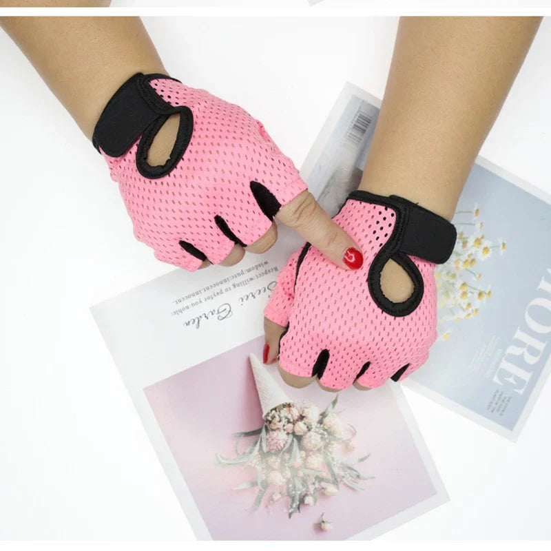 Womens Gym Fingerless Workout Gloves