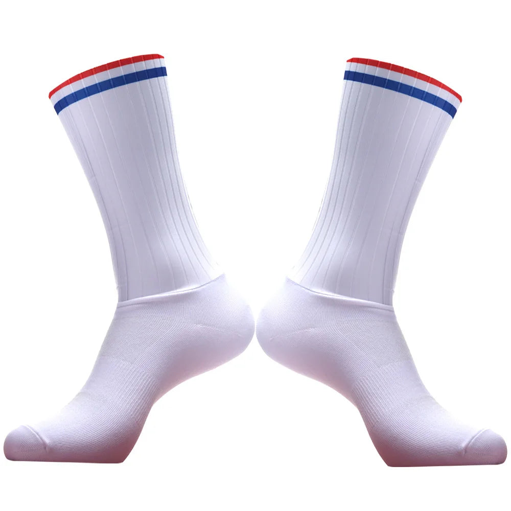 Striped Cycling Socks Non-Slip