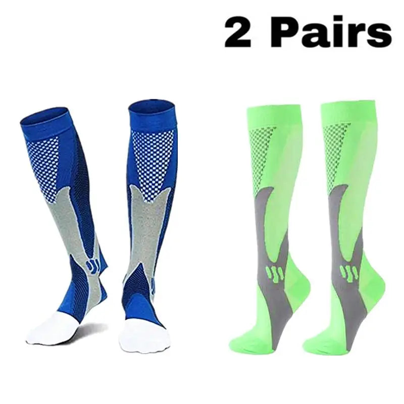 Pairs Men Compression Socks Football Soccer