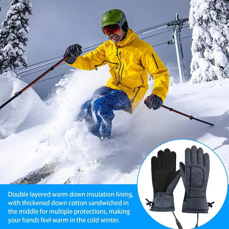Winter Outdoor Heating Cycling Gloves