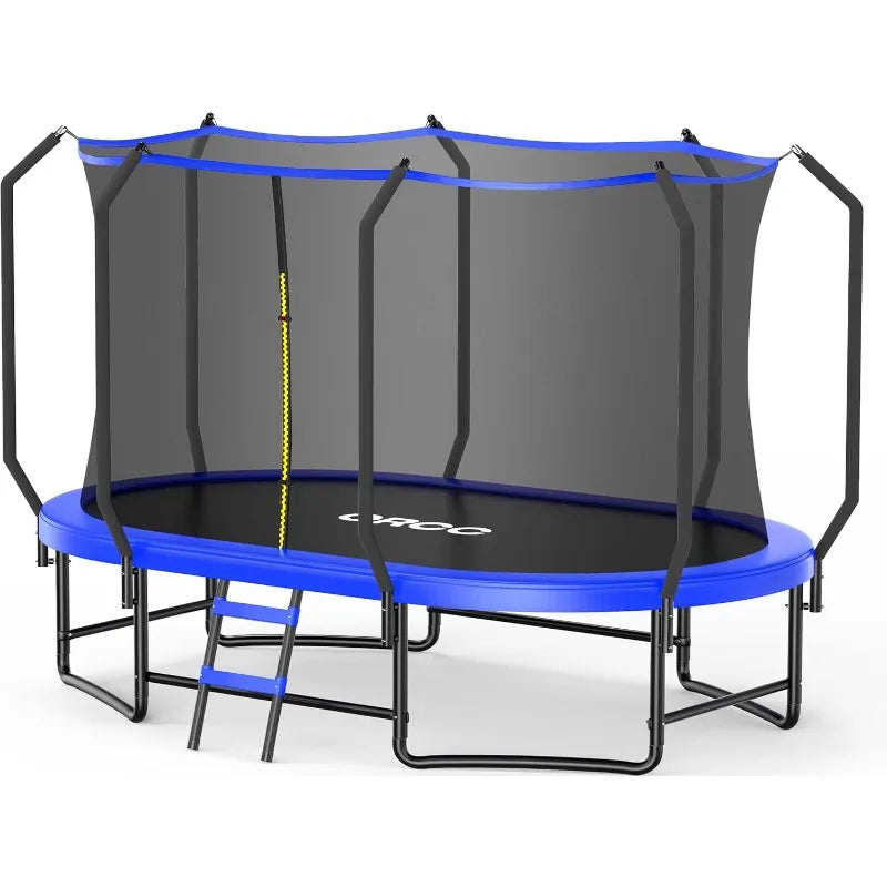 Oval Outdoor Trampoline with Safety Net
