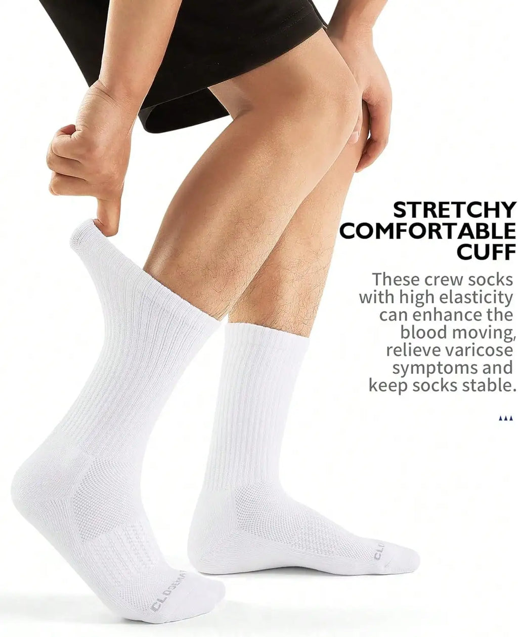Men's Moisture-Wicking Cushioned Crew Sock