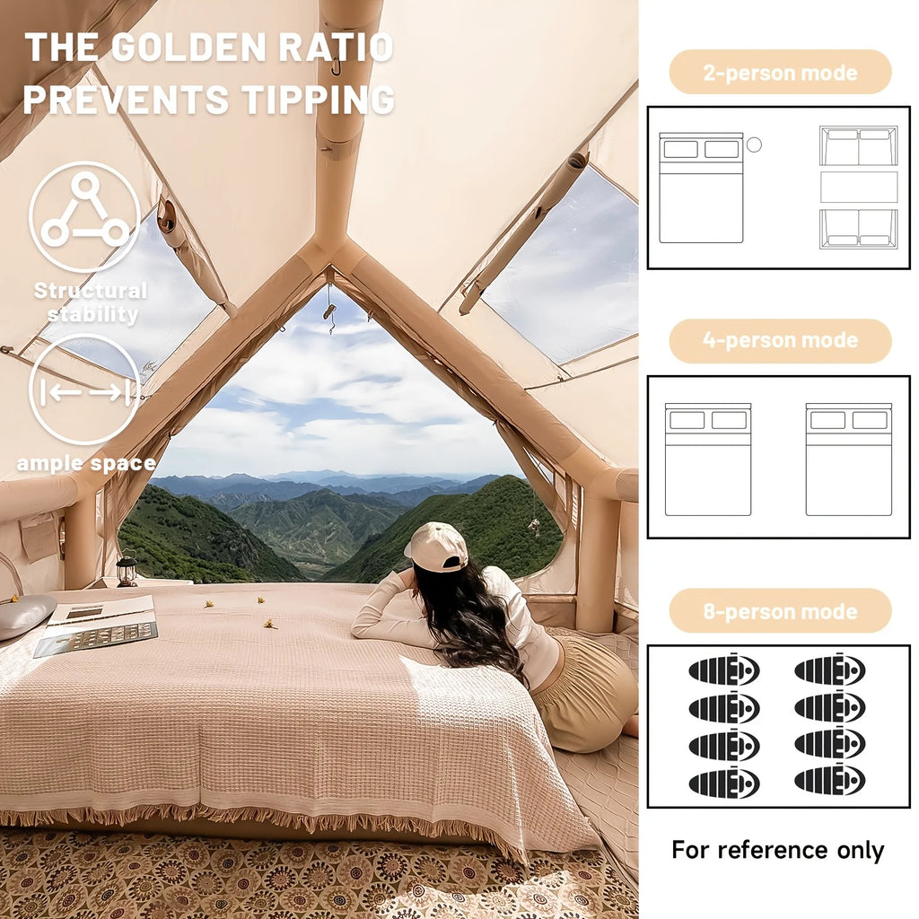Large Inflatable Camping Tent with Skylight