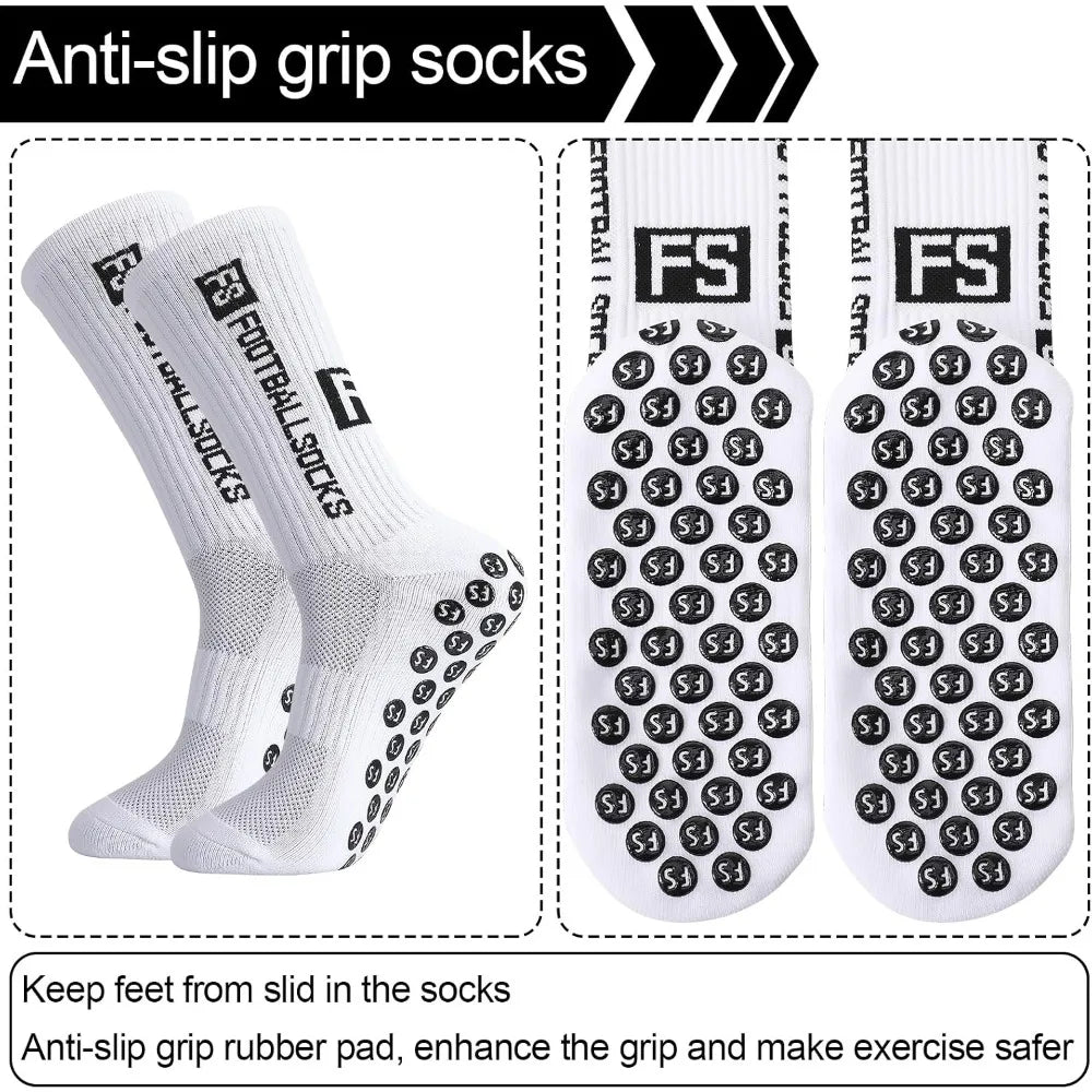 Men Non Slip Grip Athletic Socks