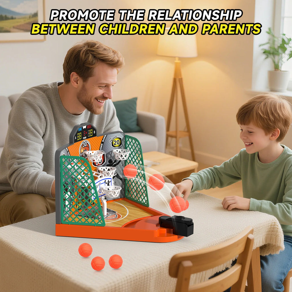 Dual-Player Mini Basketball Tabletop Game
