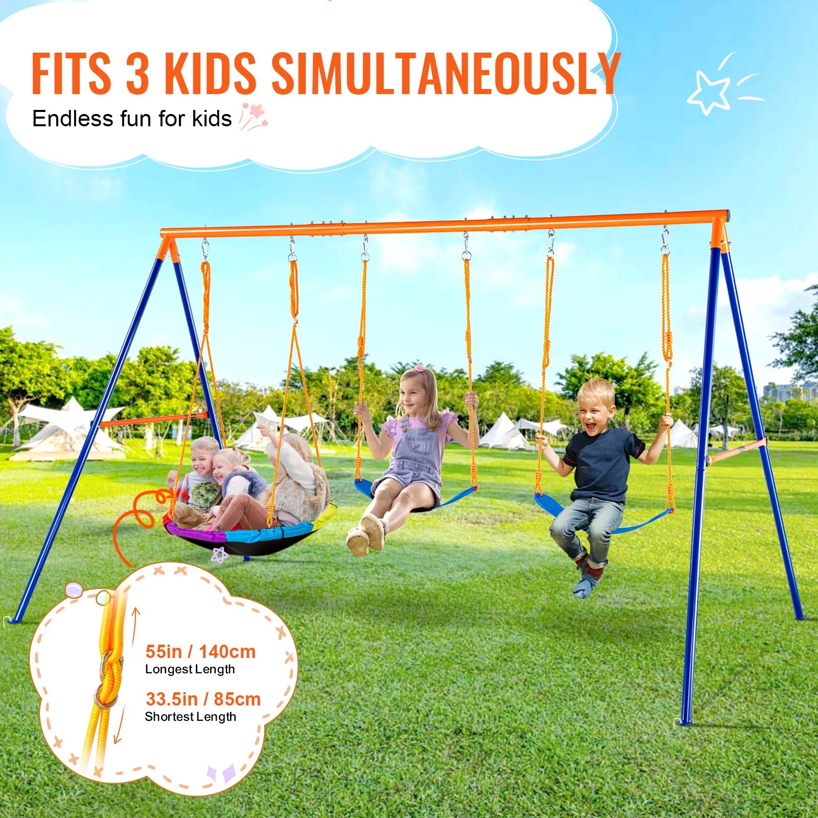 Swing Sets for Backyard 600lbs Capacity