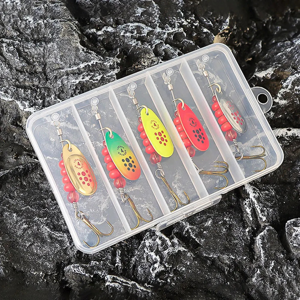 5pcs Metal Spoon Spinner Fishing Lure