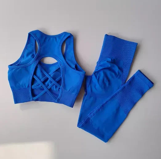 2PCS Sports Bra Women  Leggings Yoga Suit