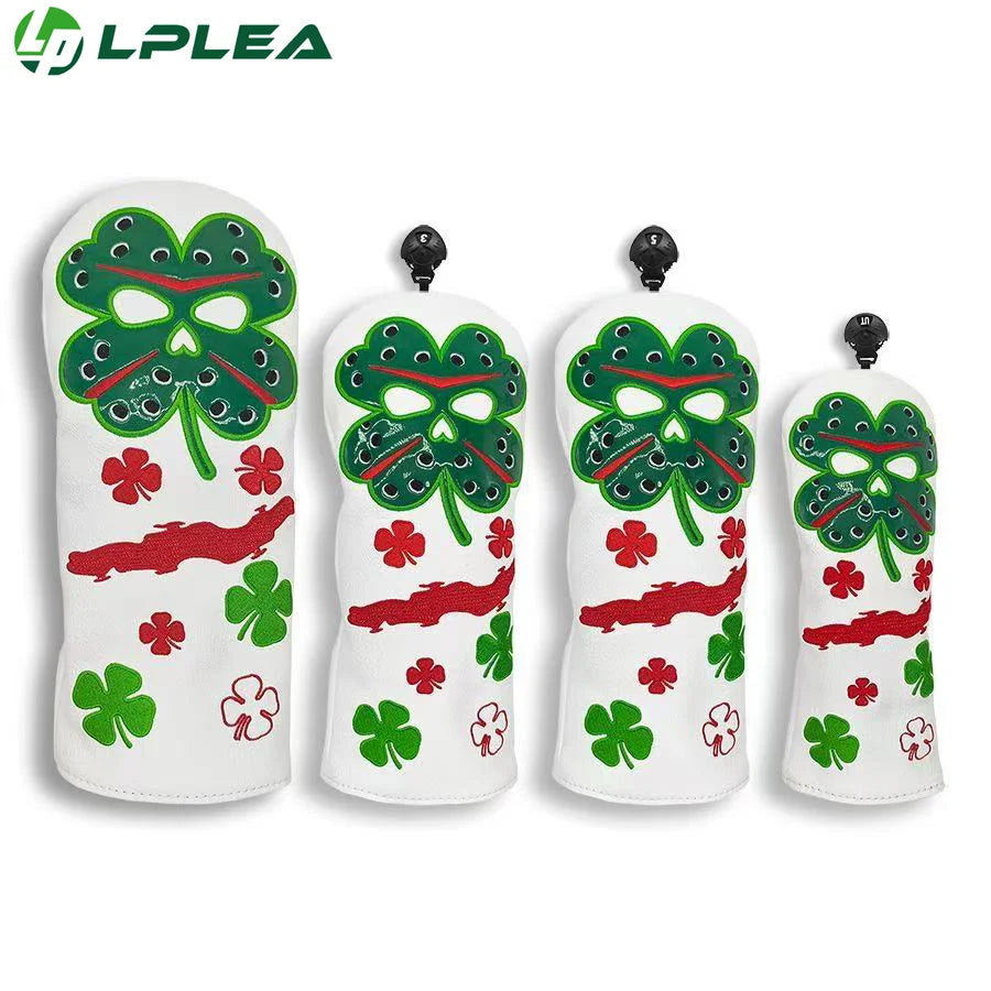 Angry Four-Leaf Clover Golf Club Head Covers
