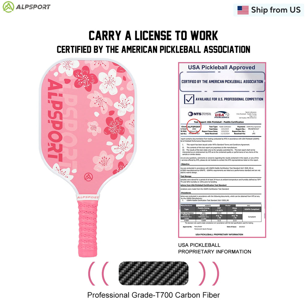 USAPA Pickleball Paddle Women's T700