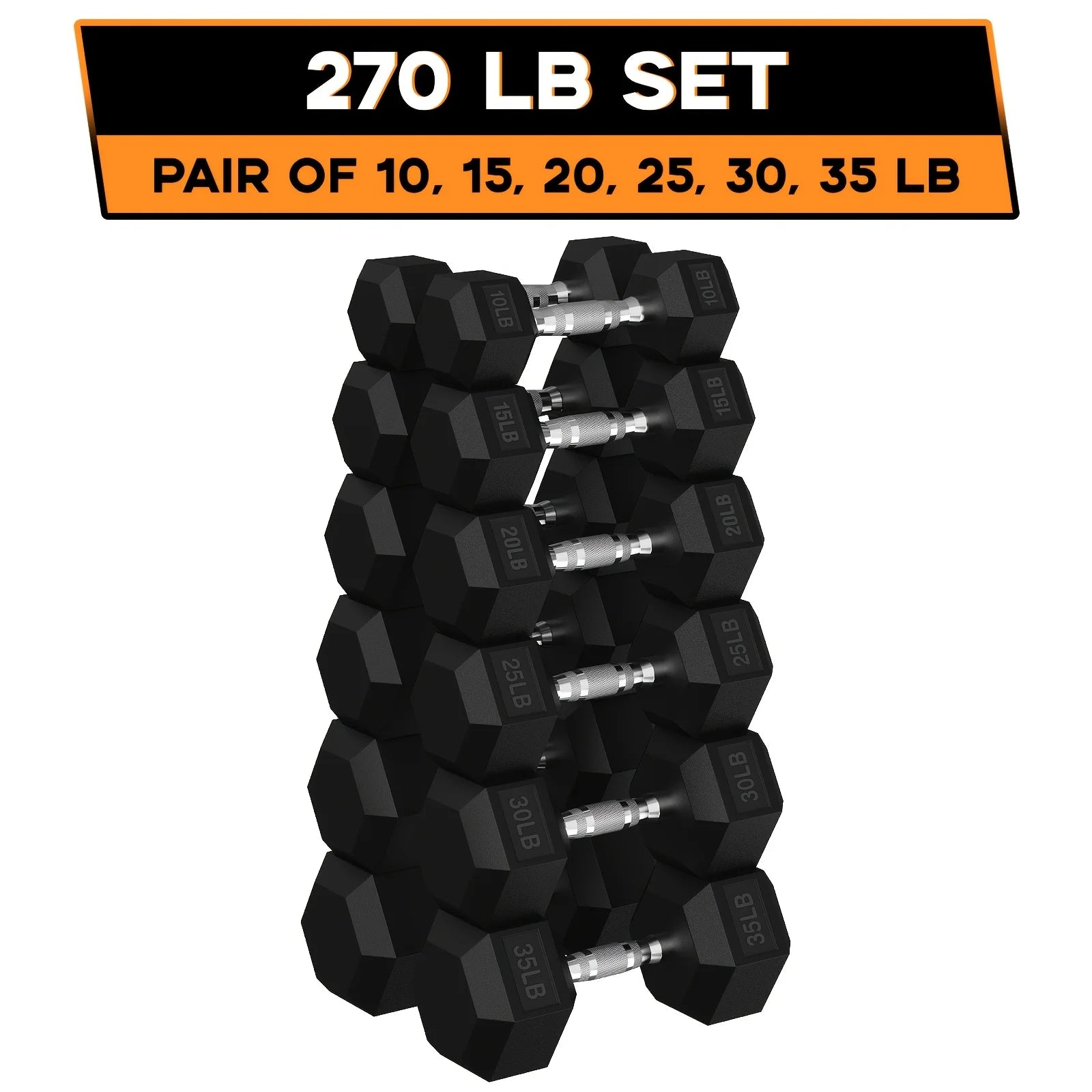 40-355LB HEX Dumbbell Set