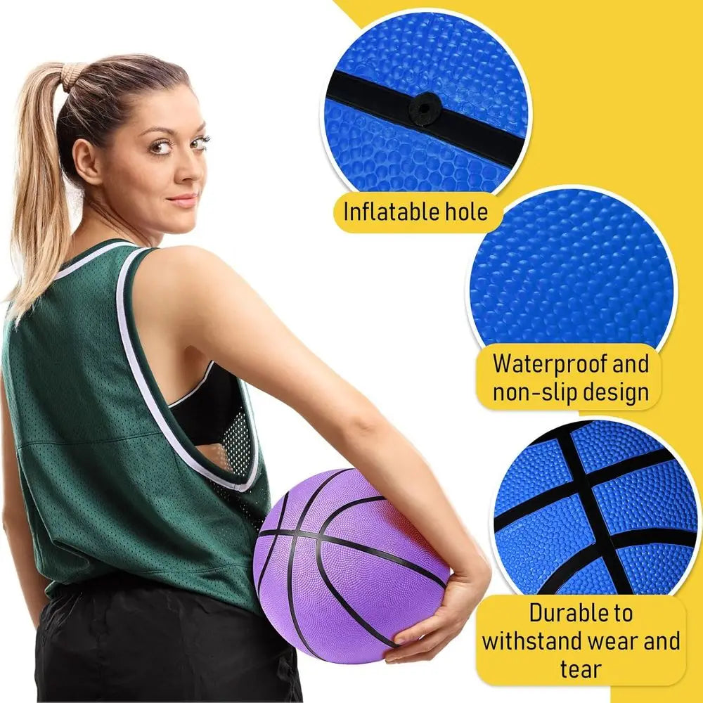 12 Pack Standard Size Rubber Basketballs