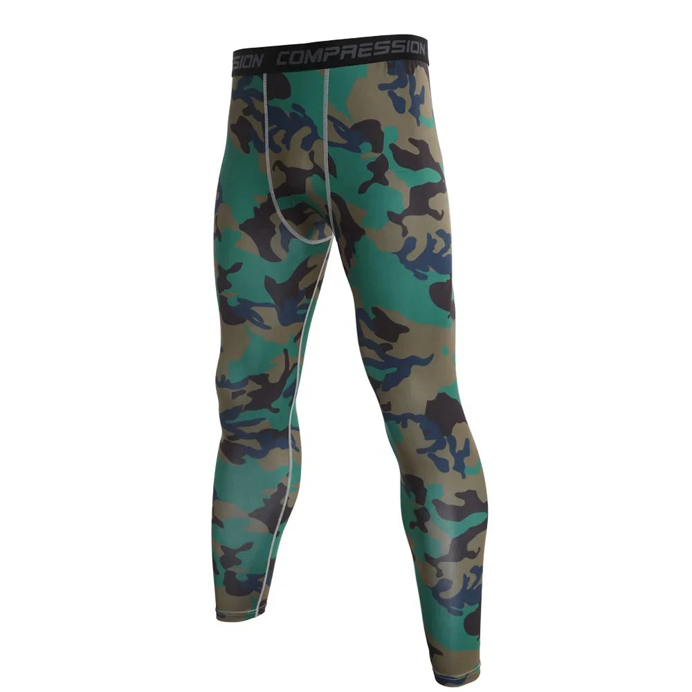 Men Camouflage Compression  Sports Leggings