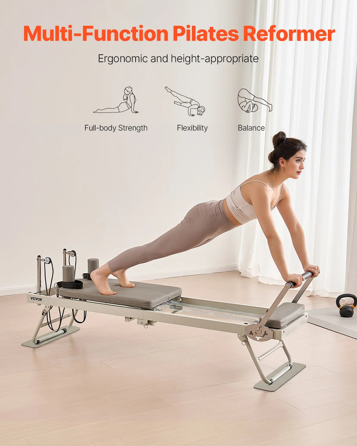 Pilates Bed with Dual Resistance- Spring & Cord