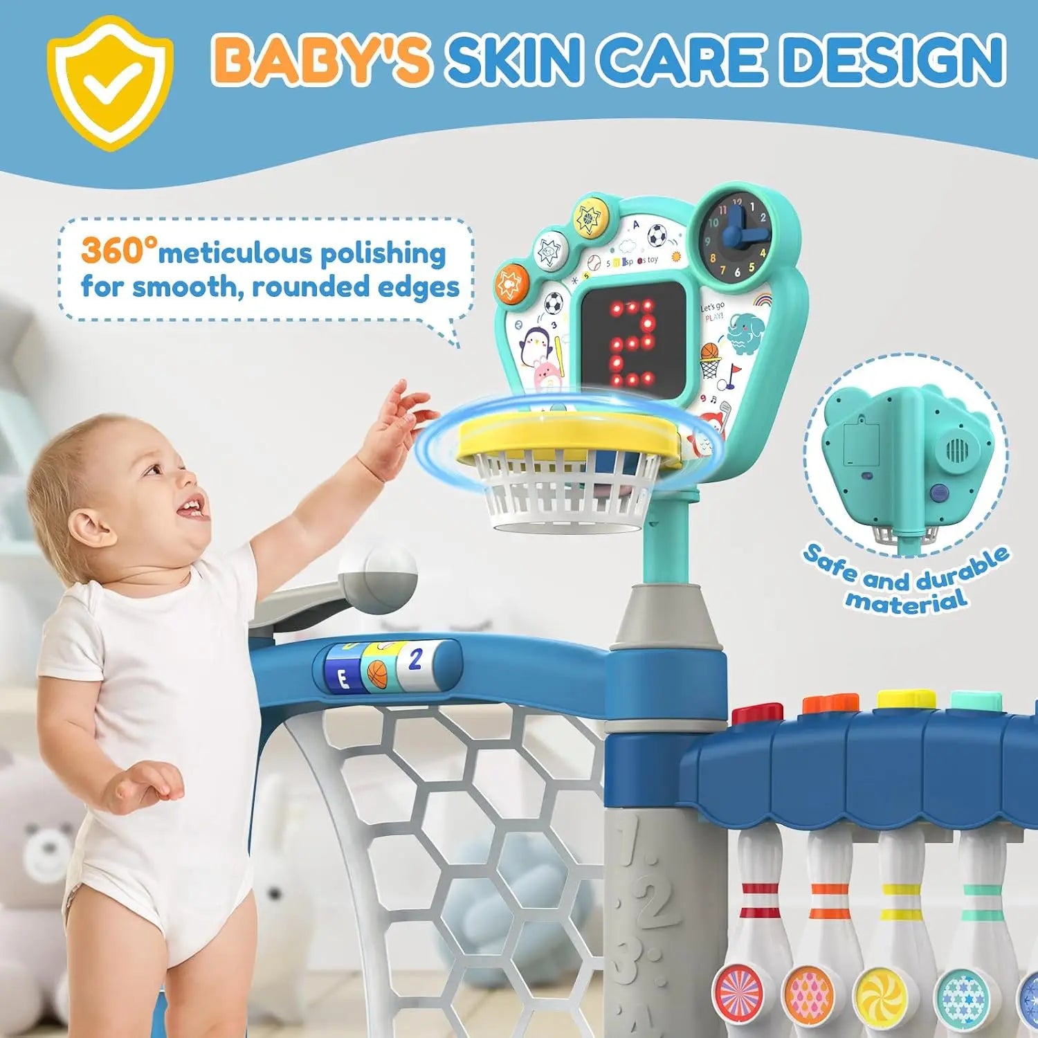 5-in-1 Toddler  Basketball Hoop