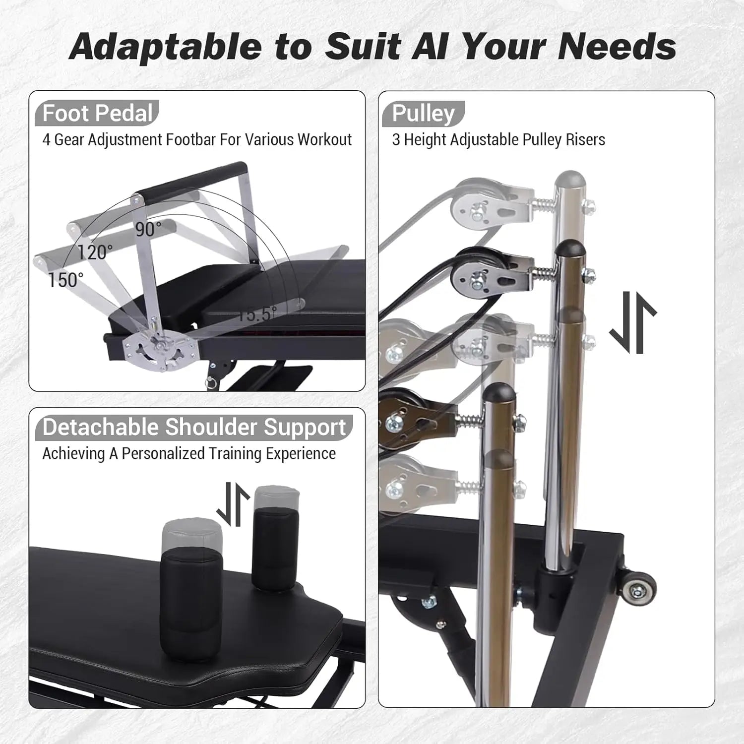 Foldable Reformer Pilates Machine