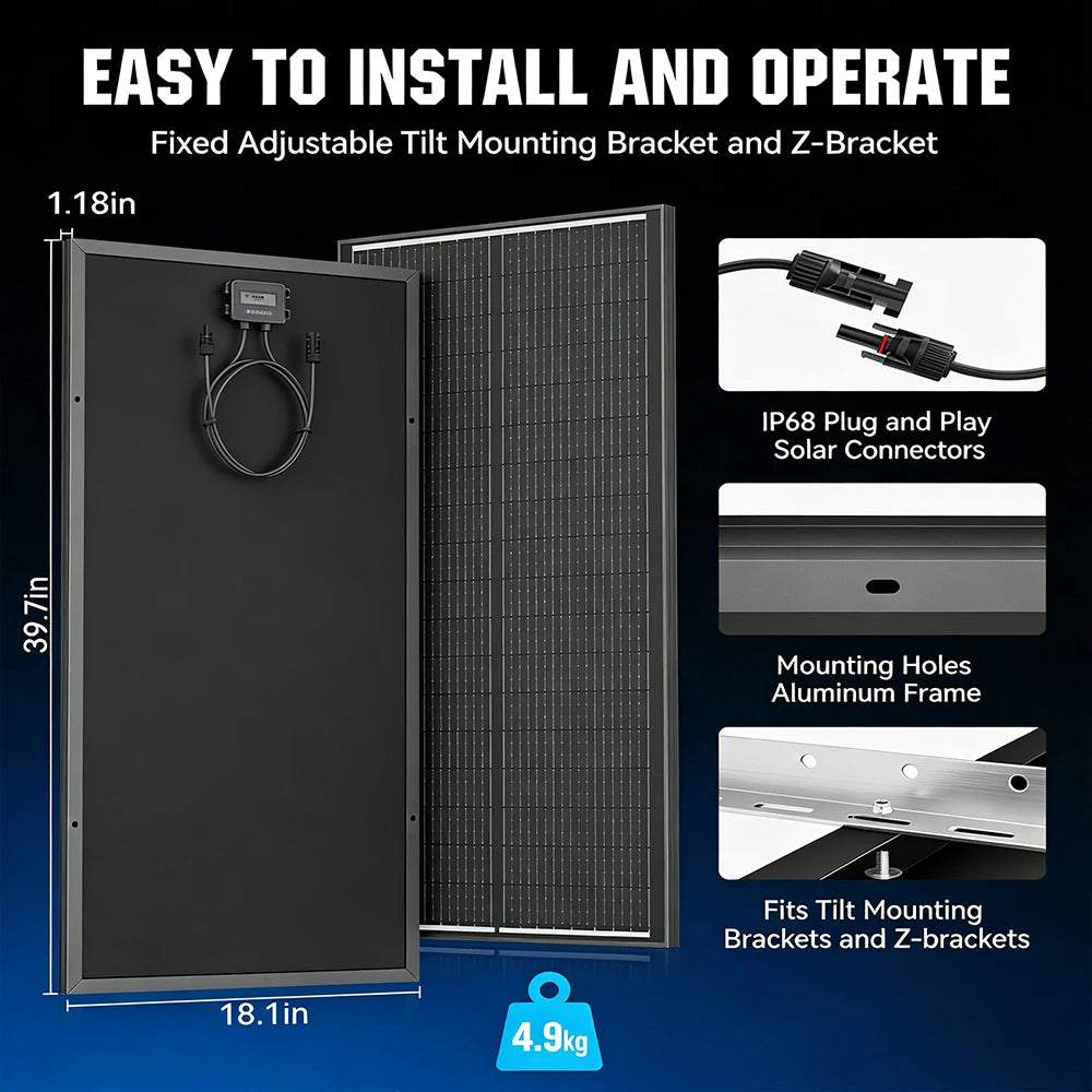 100W Solar Panels 18BB N-Type