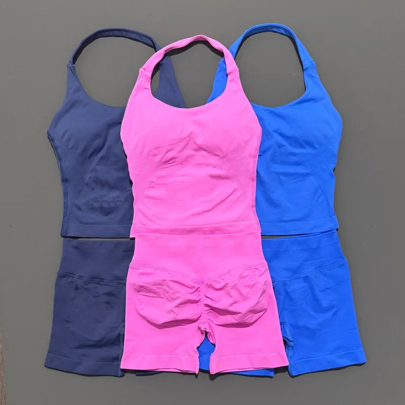 Women Halter Shockproof Sports Set