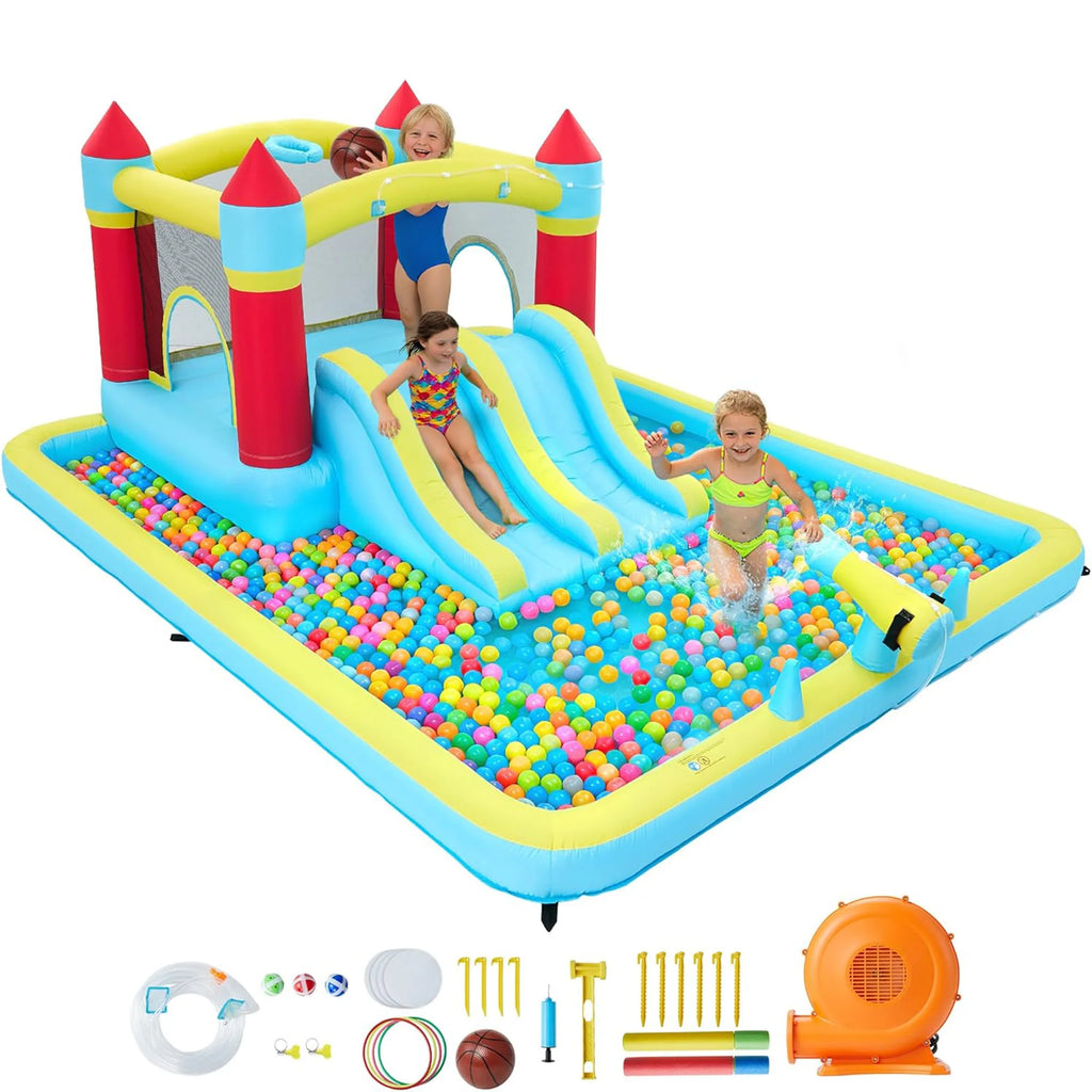 7-in-1 Indoor Outdoor Water Park Splash Pool