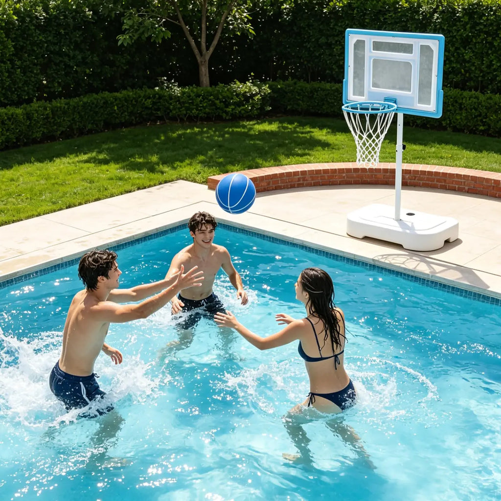 Outdoor Poolside Basketball Hoop