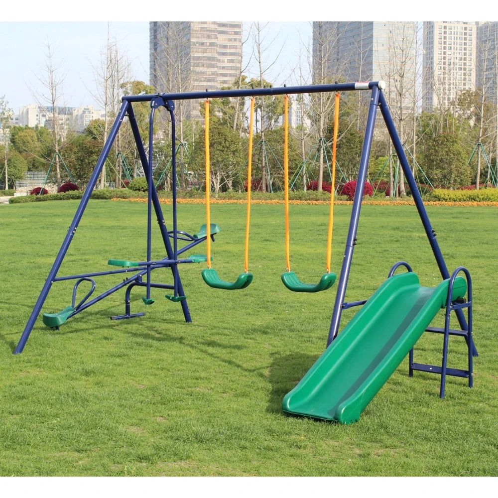 4 in 1 Swing Set With Seesaw
