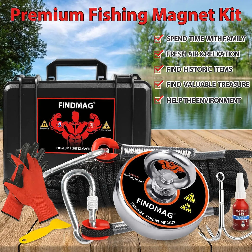 1000 LBS Fishing Magnet Kit