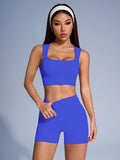 Seamless Ribbed  Workout Yoga Sets Women