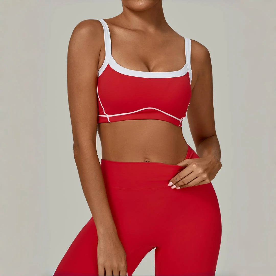 High Waist Peach Hip Leggings Set