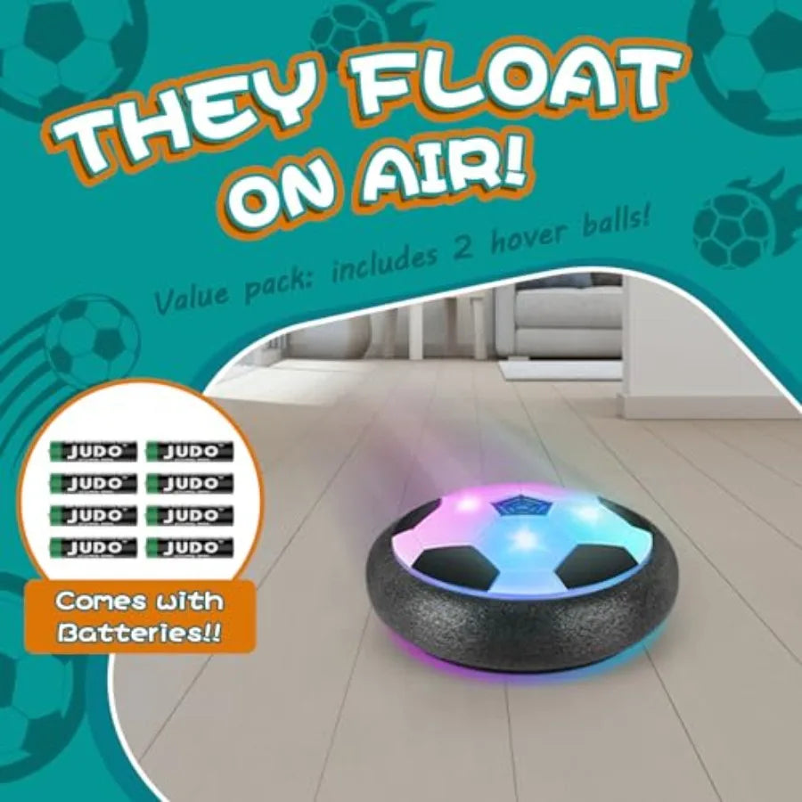 2 Pack Hover Soccer Ball with 8 Pcs Batteries