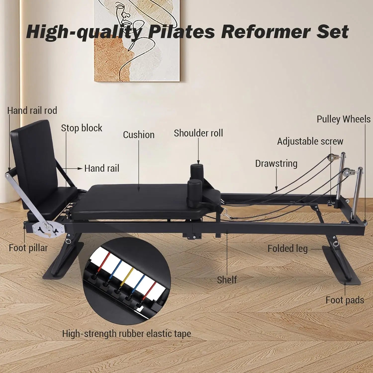 Foldable Reformer Pilates Machine