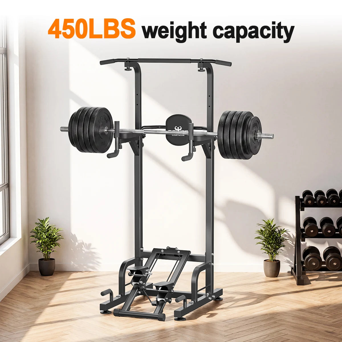 Free Standing Pull Up Bar with Stepper Machine