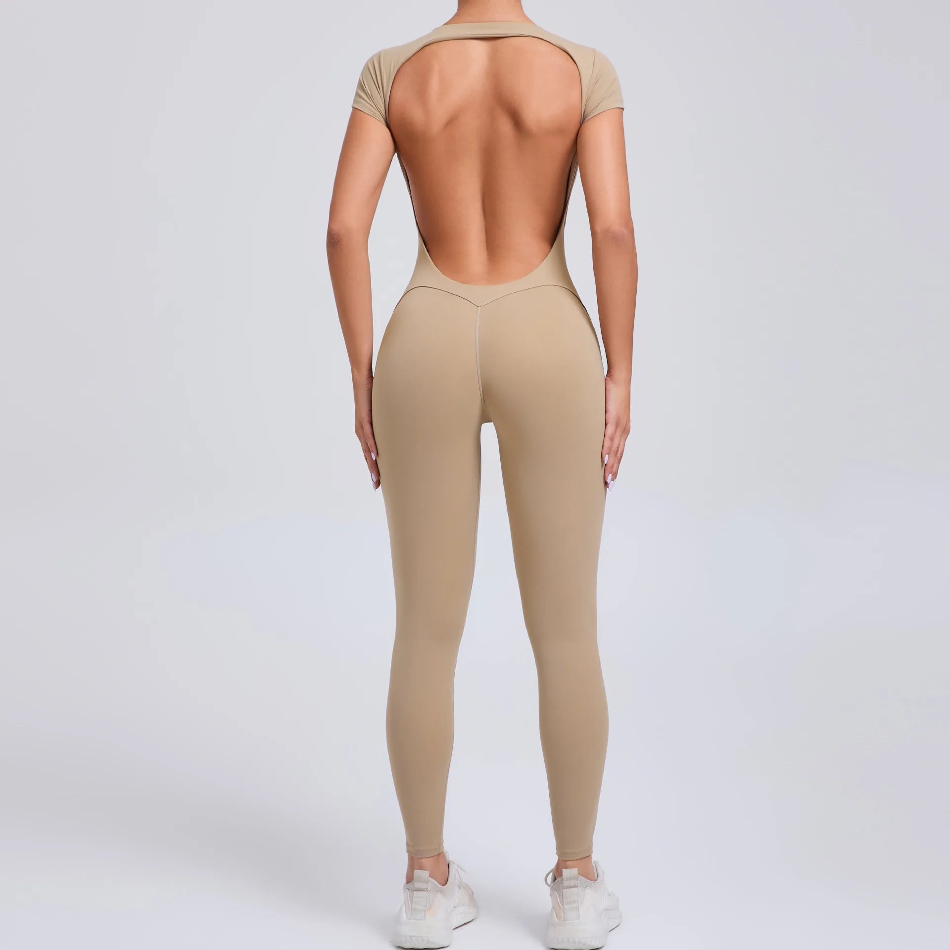 Women's One-piece Yoga Jumpsuit Short Sleeve