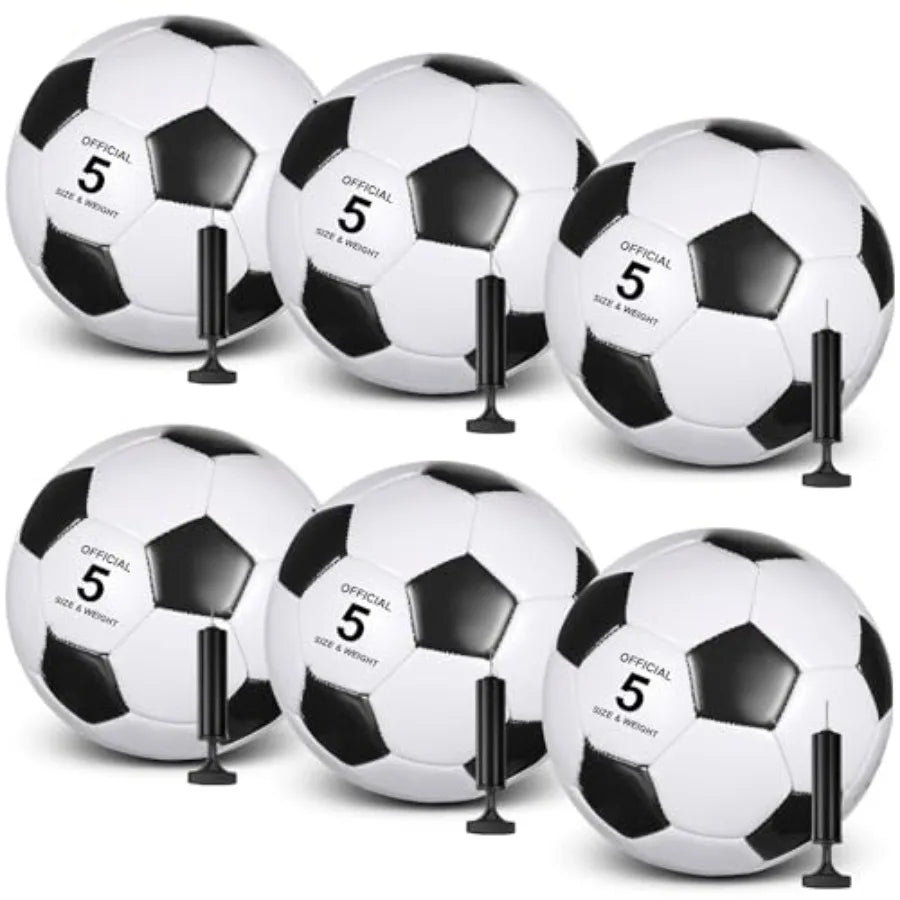 3 Deflated Soccer Balls with Pump