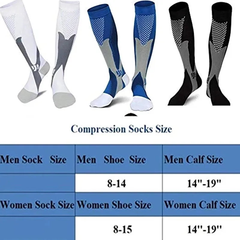 Pairs Men Compression Socks Football Soccer