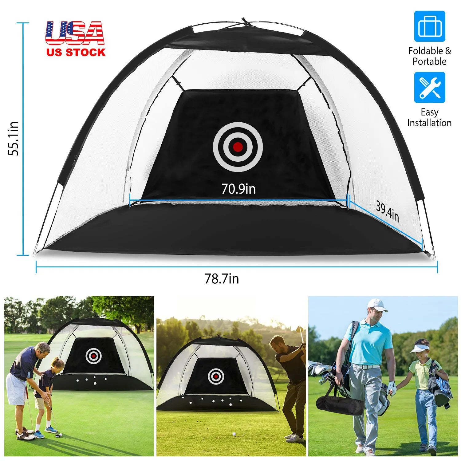 Backyard Driving Hitting Net with Target
